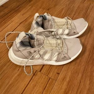 Adidas women’s sneakers, tan & cream, size 7